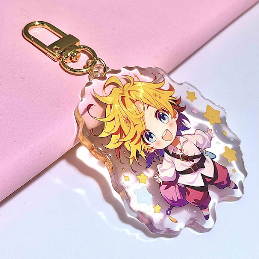 Personalized Keychains with Glitter & Epoxy Finish